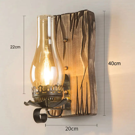Applique murale vintage américaine en bois pour bar et restaurant style loft — LZ4X9QJ