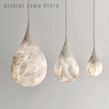 Suspension goutte de pluie albâtre style postmoderne minimaliste pour chambres et restaurants — LZ4X9T