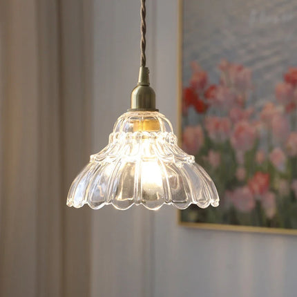 suspension en verre et laiton style japonais design nordique luxe