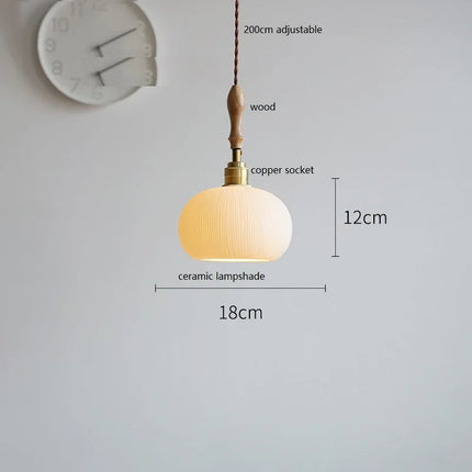 suspension LED en céramique conique design