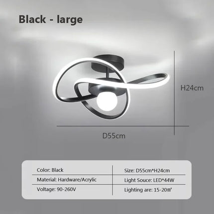 lustre moderne à leds pour plafond décor intérieur