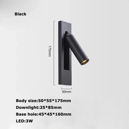 Applique murale LED rotative avec interrupteur pour lecture — LZ4X9T1