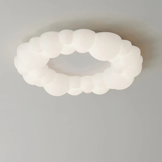 Suspension LED design nuage avec anneau nordique moderne — LZ4QJ7S