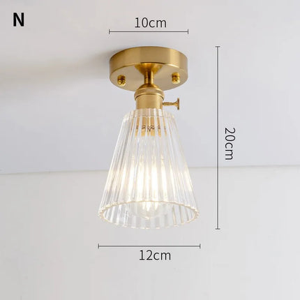 Lustre vintage japonais en verre pour balcon et entrée — LZ4M9Q2