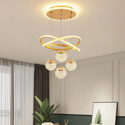 Lustre LED moderne pour décoration intérieure élégante et luxueuse — LZ4T9QW