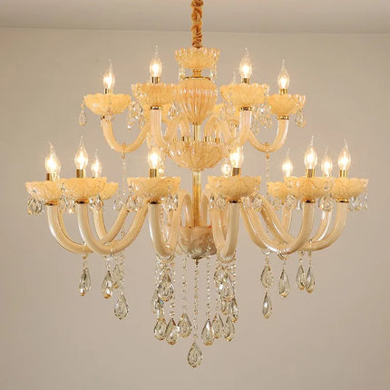 Lustre moderne en cristal avec éclairage LED pour intérieur — LZ4X9P