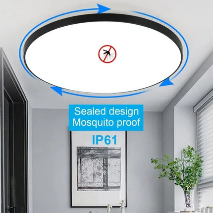 Plafonnier LED ultra fin 27 cm avec détection radar micro-ondes — LZ4X7P9