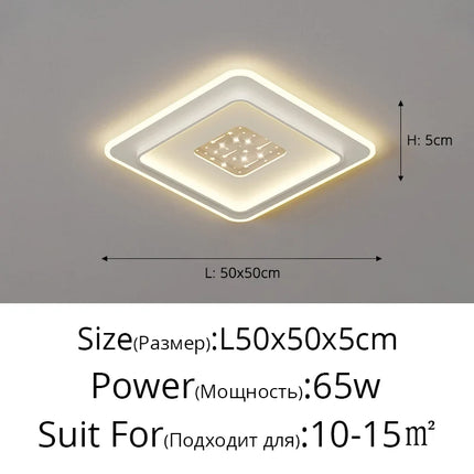 Plafonnier LED moderne à luminosité réglable pour salon, chambre et cuisine — LZ4X9P