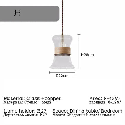 Suspension nordique moderne en verre pour décoration de restaurant — LZ4X9P