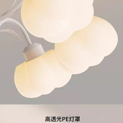 Plafonnier LED moderne avec abat-jour en coton décoratif — LZ4X7P9