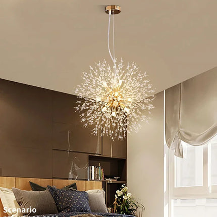 Suspension moderne en cristal motif étoile lumineuse — LZ4X9J