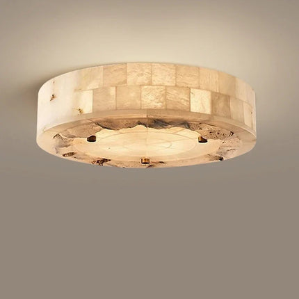 Plafonnier suspension circulaire en marbre naturel 30-40 cm pour salon et salle à manger — LZ4X9P