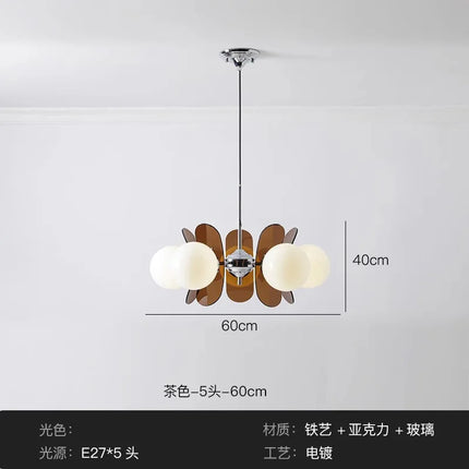 Lustre suspension Bauhaus en acrylique style nordique vintage — LZ4X9M