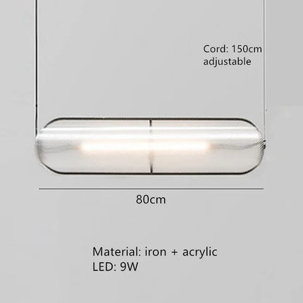 Suspension LED moderne à cordon réglable et lumière chaude — LZ7FQ2