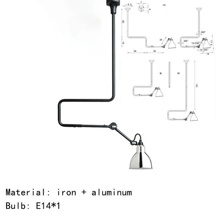 Suspension rotative en métal pour éclairage design — LZ4X9M