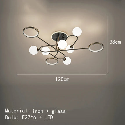Lustre en verre blanc au design moderne pour intérieur contemporain — LZ4B7X9