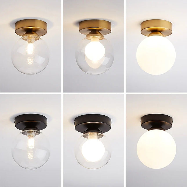 Plafonnier LED nordique à boule de verre simple — LZ4X9P2