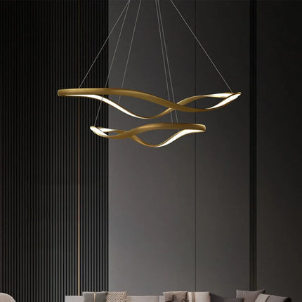 Lustre moderne à anneau irrégulier avec cordon réglable — LZ4X9M