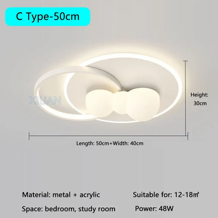 Plafonnier minimaliste avec suspension bulle et lustre nuage — LZ4Q9X2