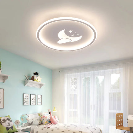 Plafonnier LED créatif lune et nuage style nordique pour enfants — LZ4X9T