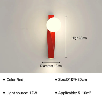 Applique murale LED au design nordique pour décoration intérieure — LZ4X9P2