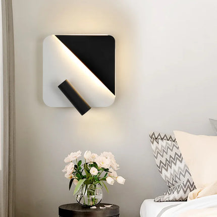Applique murale moderne avec interrupteur et rétroéclairage rotatif — LZ4X9T2