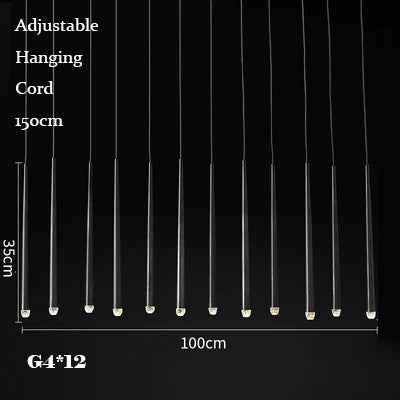 Lustre suspension rétro nordique pour escalier et bar de villa — LZ4Q7X9