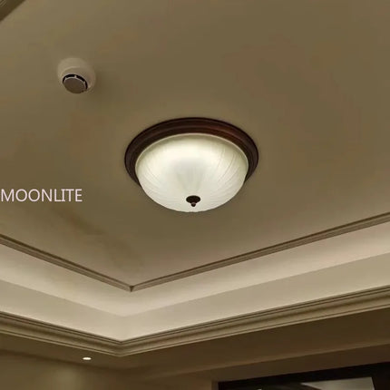 Plafonnier rond LED or, noir et bronze avec verre dépoli pour salon et cuisine — LZ4X9T