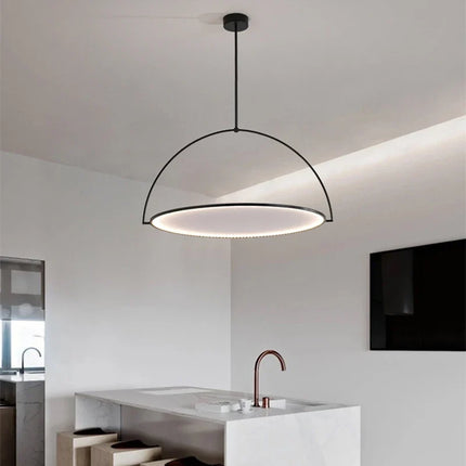 Lustre suspension nordique en fer noir pour intérieur — LZ4X9J