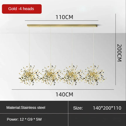 Lustre suspension en acier inoxydable pour restaurant et boutique — LZ4X9P