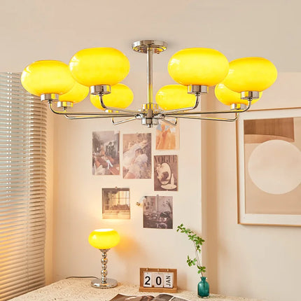 Lustre suspension en verre style Bauhaus pour salon nordique — LZ4FJ9