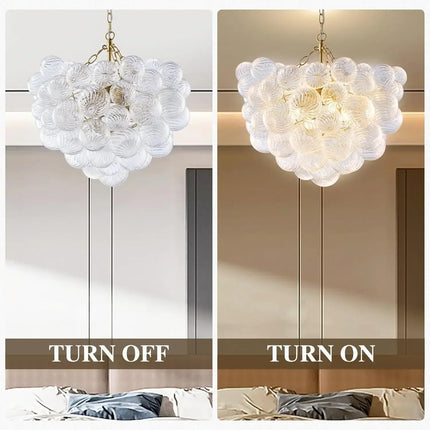 Lustre suspension en verre à bulles pour intérieur moderne et élégant — LZ4X9J