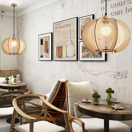Suspension en tissu et bois pour magasin et hôtel — LZ4X9T2