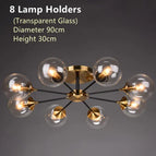 Verre clair 8 lumières / Lumière blanche (6000K)