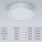 Blanc 220V / Dimmable / Blanc chaud | 7W
