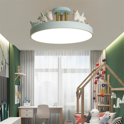 Plafonnier licorne en résine pour décoration lumineuse enfant — LZ4X9T