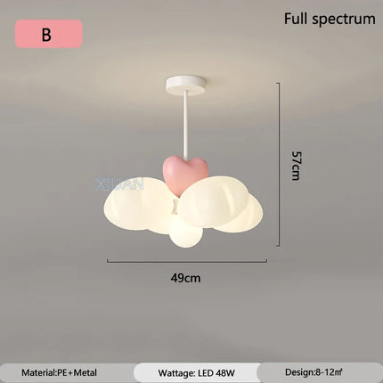 lustre créatif pour enfants avec ailes d'ange led décoratif