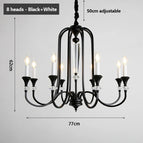 8 têtes-Noir Blanc / Lumière chaude