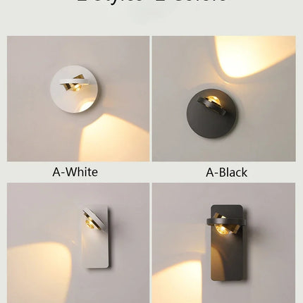 Applique murale scandinave minimaliste rotative avec éclairage LED — LZ4P9XJ