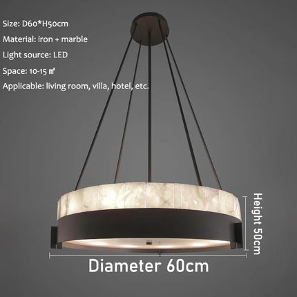 Lustre moderne en marbre avec éclairage LED intérieur — LZ4X9P2