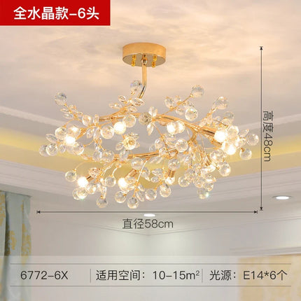 Lustre italien en céramique avec éclairage cristal pour mariage et intérieur — LZ4P9XJ2