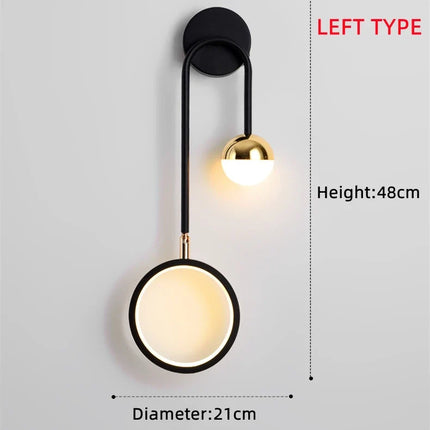 Applique murale LED rotative au design nordique luxueux — LZ4X9T2