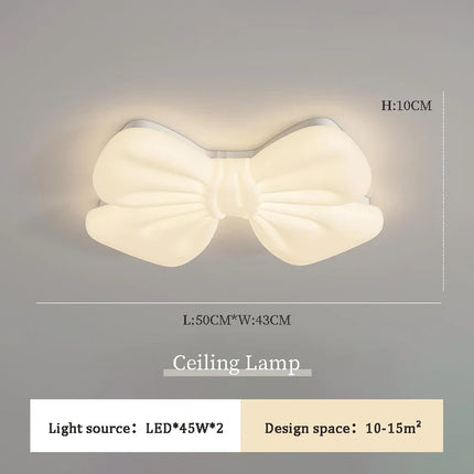 Plafonnier LED à motif nœud romantique pour chambre enfant — LZ4X9T