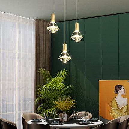 Suspension LED design luxe en forme de diamant Savia — LZ4X9Q
