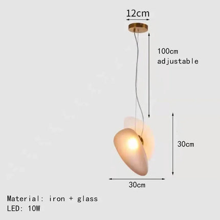 Lustre suspension LED en verre style nordique pour hôtel — LZ4V9QJ