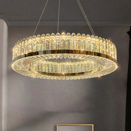 Lustre suspendu en cristal avec lampes LED luxueuses — LZ4X9Q7