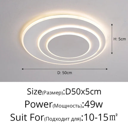 plafonnier led moderne design avec télécommande et intensité variable
