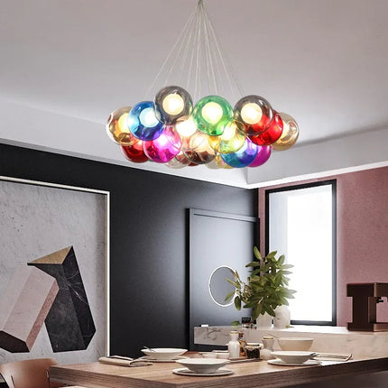 Lustre LED en verre à bulles pour magasins — LZ7XQ2
