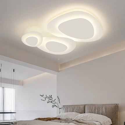 Lustre LED moderne à anneaux ondulés pour salon intérieur — LZ4X9T2