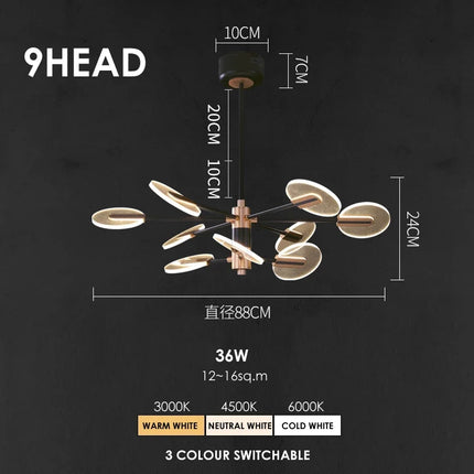 Lustre LED nordique créatif pour décoration intérieure moderne — LZ7QX2